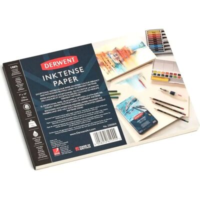 Derwent Inktense Drawing Paper - 18x25.5 cm - 300gsm - White Derwent Inktense Drawing Paper - 18x25.5 cm - 300gsm - White