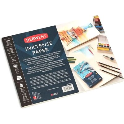 Derwent Inktense Papierblock - 12x16 - 20 Blätter - Weiß Derwent Inktense Papierblock - 12x16 - 20 Blätter - Weiß