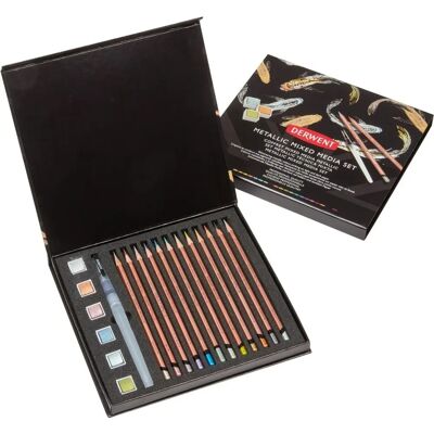Derwent Metallic Mixed Media Set - Metallic Colors for Art & Craft Derwent Metallic Mixed Media Set - Metallic Colors for Art & Craft