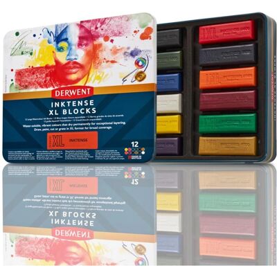 Derwent XL Inktense Bloc Acquerelli - 12 Colori Derwent XL Inktense Bloc Acquerelli - 12 Colori