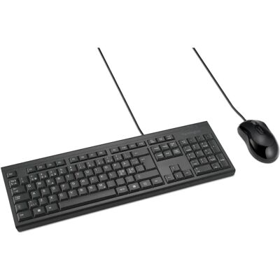 Kensington KM100 EQ - Tastatur og Mus Sett - USB - QWERTY - Nordisk Svart Kensington KM100 EQ - Tastatur og Mus Sett - USB - QWERTY - Nordisk Svart