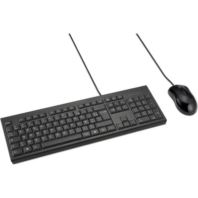 Kensington KM100 EQ - Ensemble clavier et souris, AZERTY français, noir - Publicité Kensington KM100 EQ - Ensemble clavier et souris, AZERTY français, noir - Publicité