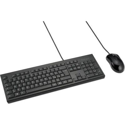 Kensington Kit Tastiera e Mouse Cablaggi KM100 EQ - Ufficio USB Nero Kensington Kit Tastiera e Mouse Cablaggi KM100 EQ - Ufficio USB Nero