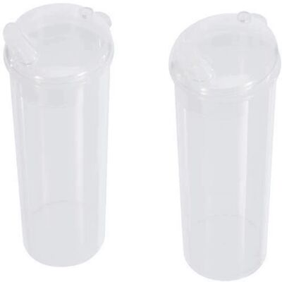 Homecraft 250 ml dricksglas med lock och pip - Dubbelt set Homecraft 250 ml dricksglas med lock och pip - Dubbelt set
