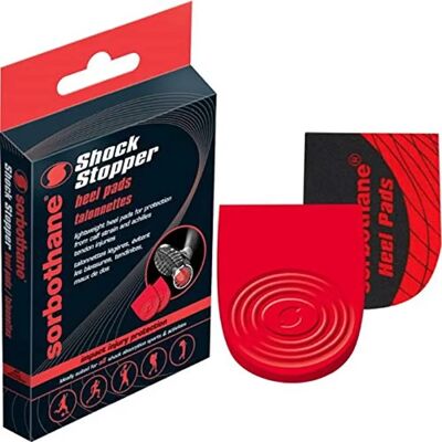 Sorbothane Heel Pads - Shock Absorbing Cushioned Supports for Heel - Red Sorbothane Heel Pads - Shock Absorbing Cushioned Supports for Heel - Red