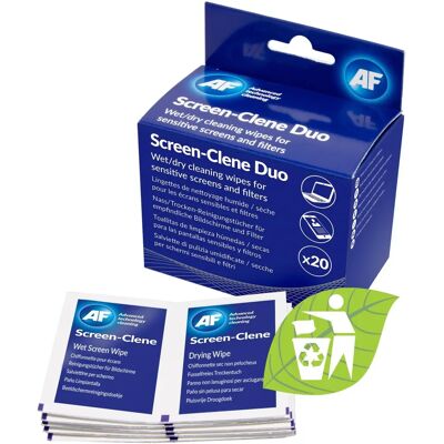 AF Screen-Clene Duo lenços - Limpeza de telas LCD/Plasma AF Screen-Clene Duo lenços - Limpeza de telas LCD/Plasma