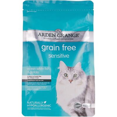 Arden Grange Fish & Potato Grain Free Cat Food - Sensitive 400g Arden Grange Fish & Potato Grain Free Cat Food - Sensitive 400g