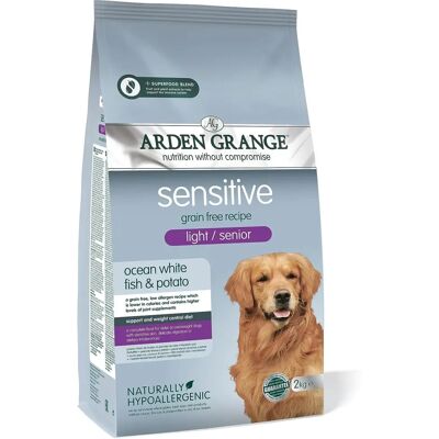 Arden Grange Sensitive Light/Senior Ocean White Fish & Potato - Dog Food Arden Grange Sensitive Light/Senior Ocean White Fish & Potato - Dog Food