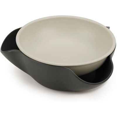 Joseph Joseph Double-Dish Grigio - Ciotola con Scomparto per Rifiuti Joseph Joseph Double-Dish Grigio - Ciotola con Scomparto per Rifiuti