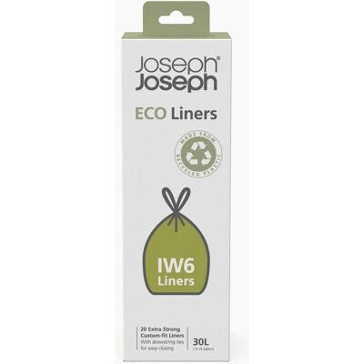 Joseph Joseph IW6 Sacs poubelle en plastique recyclé - 20 pièces - Publicité Joseph Joseph IW6 Sacs poubelle en plastique recyclé - 20 pièces - Publicité