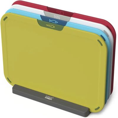 Joseph Joseph Duo Icon Set van 4 plastic snijplanken - Voedselveiligheid Joseph Joseph Duo Icon Set van 4 plastic snijplanken - Voedselveiligheid