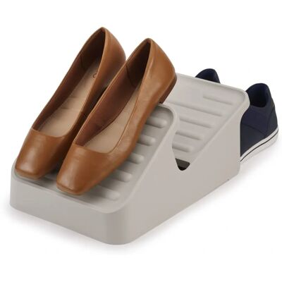 Joseph Joseph Shoe In Compact Shoe Rack - Ecru - Space-Saving, Holds 3 Pairs Joseph Joseph Shoe In Compact Shoe Rack - Ecru - Space-Saving, Holds 3 Pairs
