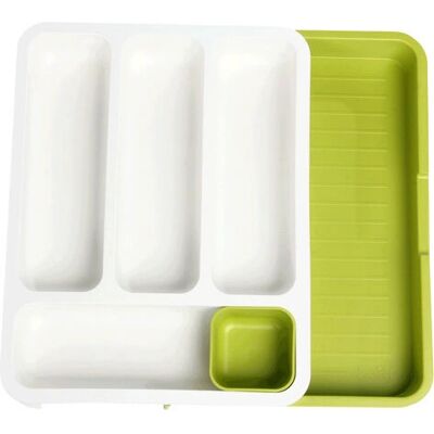 Joseph Joseph DrawerStore Expandable Cutlery Tray - Zielony / Biały - Organizer na sztućce Joseph Joseph DrawerStore Expandable Cutlery Tray - Zielony / Biały - Organizer na sztućce