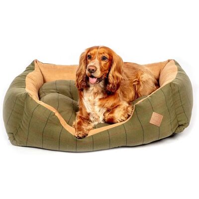 Danish Design Dog Bed Tweed Green - Rectangular, 45cm Danish Design Dog Bed Tweed Green - Rectangular, 45cm