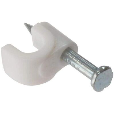 Support de câble rond blanc Forgefix RCC67W 6-7mm - Support de câble - Publicité Support de câble rond blanc Forgefix RCC67W 6-7mm - Support de câble - Publicité