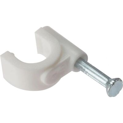 Forgefix RCC911W White Round Cable Clip - Cable Type Forgefix RCC911W White Round Cable Clip - Cable Type
