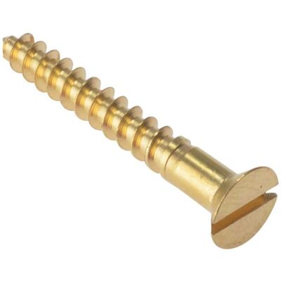 Forgefix Brass Wood Screw - Slotted CSK 1/2in x 8 Forgefix Brass Wood Screw - Slotted CSK 1/2in x 8