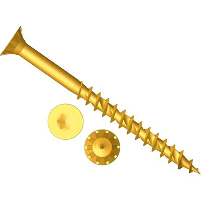 Forgefix Forge FFT4525Y Torx Wood Screw - 4.5x25mm, Pack of 200 - Wood Screw Forgefix Forge FFT4525Y Torx Wood Screw - 4.5x25mm, Pack of 200 - Wood Screw