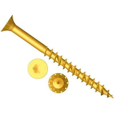 Forge Fix FFT460Y ForgeFast Wood Screw - 4.0x60mm Forge Fix FFT460Y ForgeFast Wood Screw - 4.0x60mm