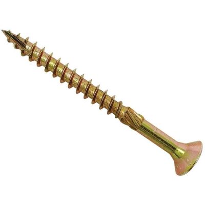 ForgeFix Yellow Zinc Spectre PZ Countersunk Wood Screws - 4.0x70mm ForgeFix Yellow Zinc Spectre PZ Countersunk Wood Screws - 4.0x70mm