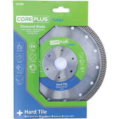 CorePlus HT180 Hard Tile Turbo Diamond Blade - 180mm CorePlus HT180 Hard Tile Turbo Diamond Blade - 180mm