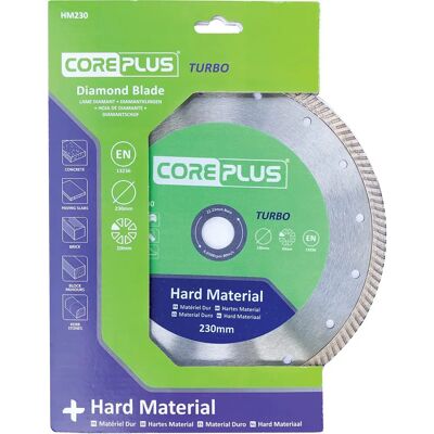 CorePlus HM230 Hard Material Turbo Diamond Blade - 230mm CorePlus HM230 Hard Material Turbo Diamond Blade - 230mm