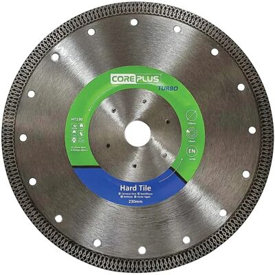 CorePlus HT230 Hard Tile Turbo Diamond Blade - 230mm CorePlus HT230 Hard Tile Turbo Diamond Blade - 230mm