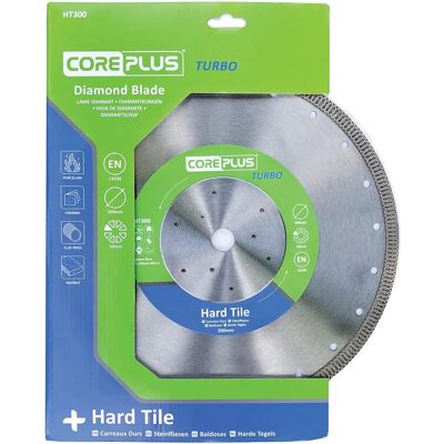 CorePlus HT300 Hard Tile Turbo Diamond Blade - 300mm CorePlus HT300 Hard Tile Turbo Diamond Blade - 300mm