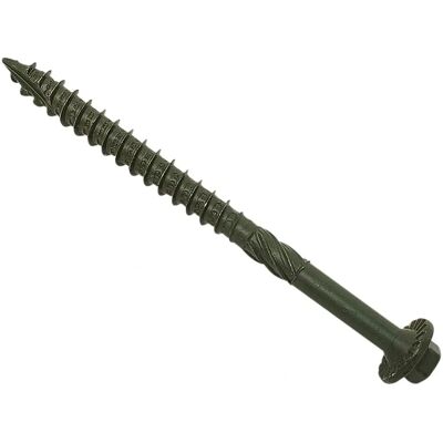 Vis Spectre TimberFix de ForgeFix - 6,3x87mm - Fixation bois - Revêtement vert Vis Spectre TimberFix de ForgeFix - 6,3x87mm - Fixation bois - Revêtement vert