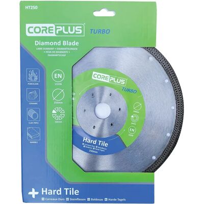 CorePlus HT250 Hard Tile Turbo Diamond Blade - 250mm CorePlus HT250 Hard Tile Turbo Diamond Blade - 250mm