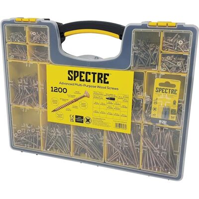 Viti per legno avanzate Spectre di ForgeFix - Passivato Giallo Zincato - 1200 pezzi Viti per legno avanzate Spectre di ForgeFix - Passivato Giallo Zincato - 1200 pezzi