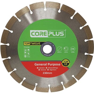 CorePlus Top Twelve General Purpose Diamond Blade - Diamond Blade 230mm CorePlus Top Twelve General Purpose Diamond Blade - Diamond Blade 230mm