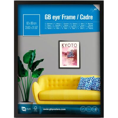 Cadre photo en bois noir GB Eye - 60 x 80cm - Cadre photo - Publicité Cadre photo en bois noir GB Eye - 60 x 80cm - Cadre photo - Publicité