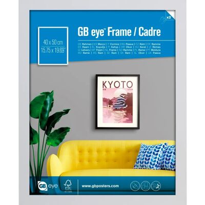 Biały drewniany obrazek ramka GB Eye - Mini - 40x50cm Biały drewniany obrazek ramka GB Eye - Mini - 40x50cm