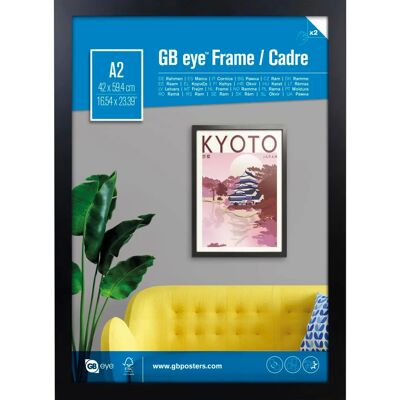 Cadre en bois noir GB Eye - Affiche 42x59,4cm - Publicité Cadre en bois noir GB Eye - Affiche 42x59,4cm - Publicité