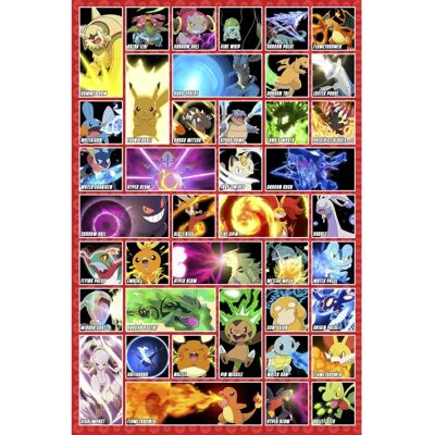 Pokemon Moves Maxi Plakát - Plakát Pokemon Moves Maxi Plakát - Plakát