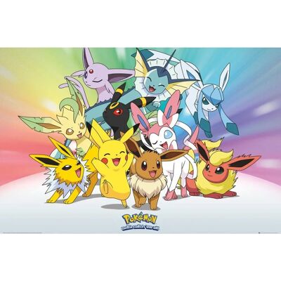 Pokémon Evoli Entwicklungen Poster - 61 x 91,5 cm Pokémon Evoli Entwicklungen Poster - 61 x 91,5 cm