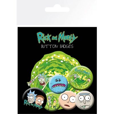 Rick and Morty Character Badge Pack - Badge Pack - Characters Rick and Morty Character Badge Pack - Badge Pack - Characters