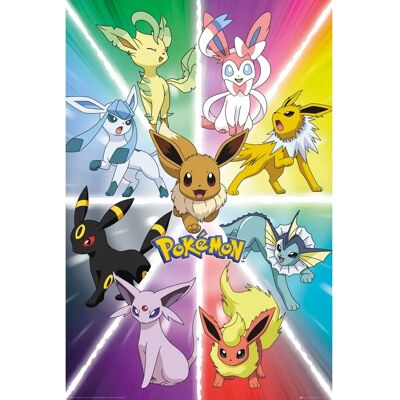 Plakát Pokémon Eevee evoluce - 91,5 x 61 cm Plakát Pokémon Eevee evoluce - 91,5 x 61 cm