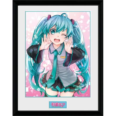 Stampa incorniciata di Hatsune Miku - Arte pop digitale Stampa incorniciata di Hatsune Miku - Arte pop digitale