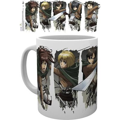 Mug Attack On Titan - Montage de personnages 320ml - Merchandising officiel - Publicité Mug Attack On Titan - Montage de personnages 320ml - Merchandising officiel - Publicité