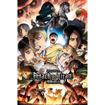Attack on Titan Staffel 2 Poster - Wandkunst Sammlerstück Attack on Titan Staffel 2 Poster - Wandkunst Sammlerstück