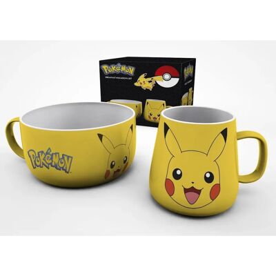 Ensemble Petit Déjeuner Pokémon Pikachu - Mug + Bol - Publicité Ensemble Petit Déjeuner Pokémon Pikachu - Mug + Bol - Publicité