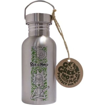 Rick & Morty Silver Eco Water Bottle - Water Bottle Rick & Morty Silver Eco Water Bottle - Water Bottle