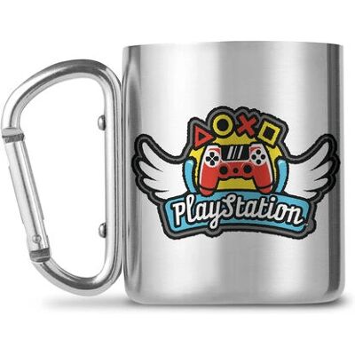 PlayStation : Mug en acier inoxydable avec mousqueton - 25cl - Publicité PlayStation : Mug en acier inoxydable avec mousqueton - 25cl - Publicité