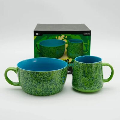 Ensemble Petit-déjeuner GB EYE Rick & Morty - Tasse & Bol en Céramique - Publicité Ensemble Petit-déjeuner GB EYE Rick & Morty - Tasse & Bol en Céramique - Publicité