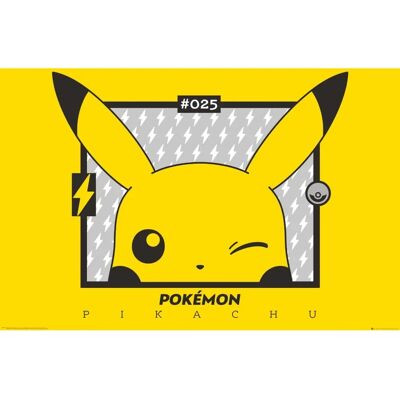Pokemon Pikachu Zwinker-Poster - 91,5x61cm Pokemon Pikachu Zwinker-Poster - 91,5x61cm