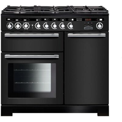 Rangemaster EDL100DFFBL/C - Black/Chrome - Dual Fuel Range Cooker Rangemaster EDL100DFFBL/C - Black/Chrome - Dual Fuel Range Cooker