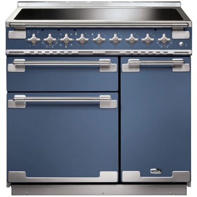 Falcon - Elise 90 - Bleu - Nickel brossé - Cuisinière à induction - Publicité Falcon - Elise 90 - Bleu - Nickel brossé - Cuisinière à induction - Publicité