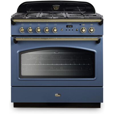 FALCON - CLASSIC FX 90 - Bleu-Laiton - Double alimentation - Cuisinière - Publicité FALCON - CLASSIC FX 90 - Bleu-Laiton - Double alimentation - Cuisinière - Publicité